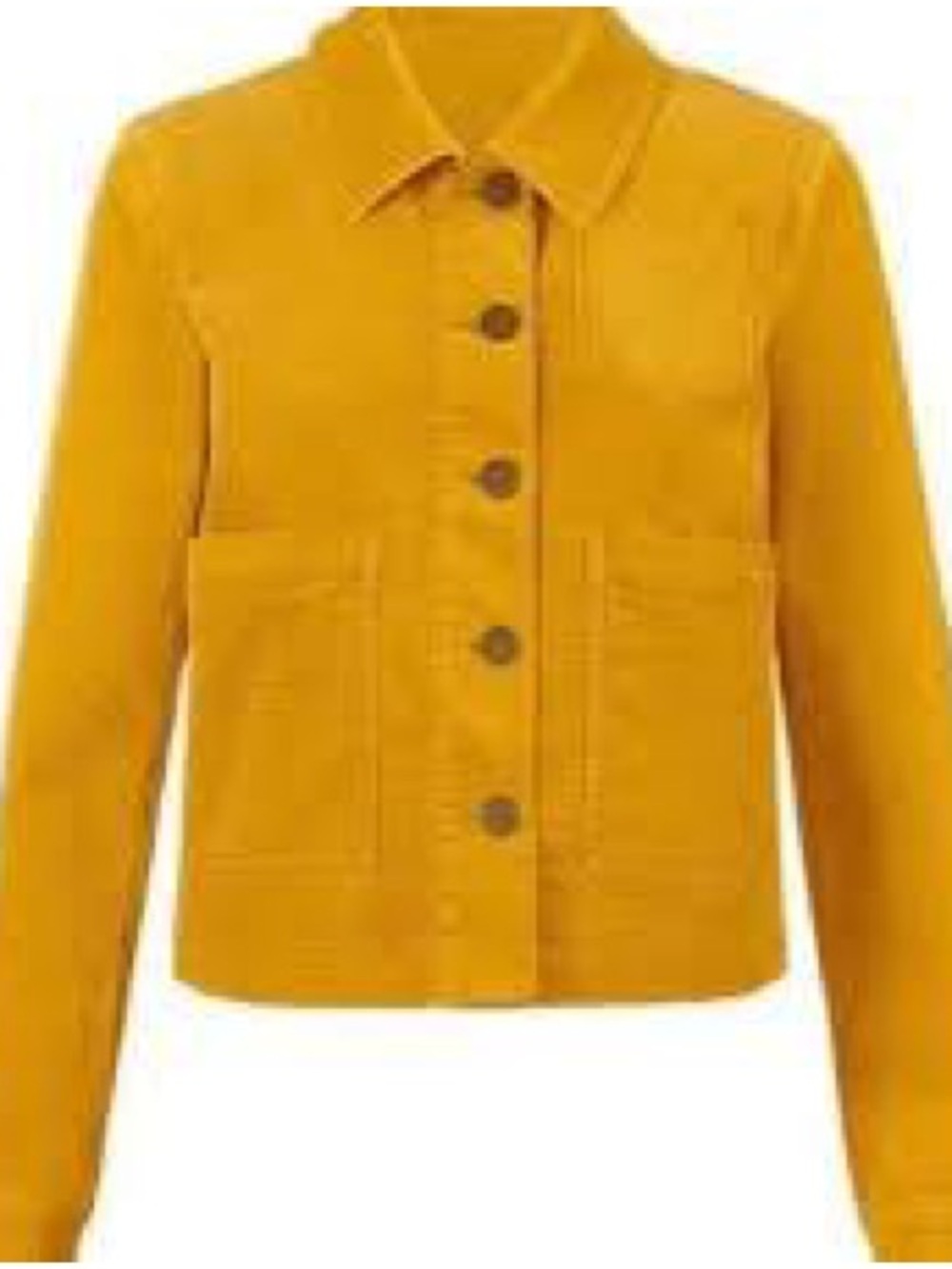 Cabi Citizen Women's Mustard Button-Front Jacket